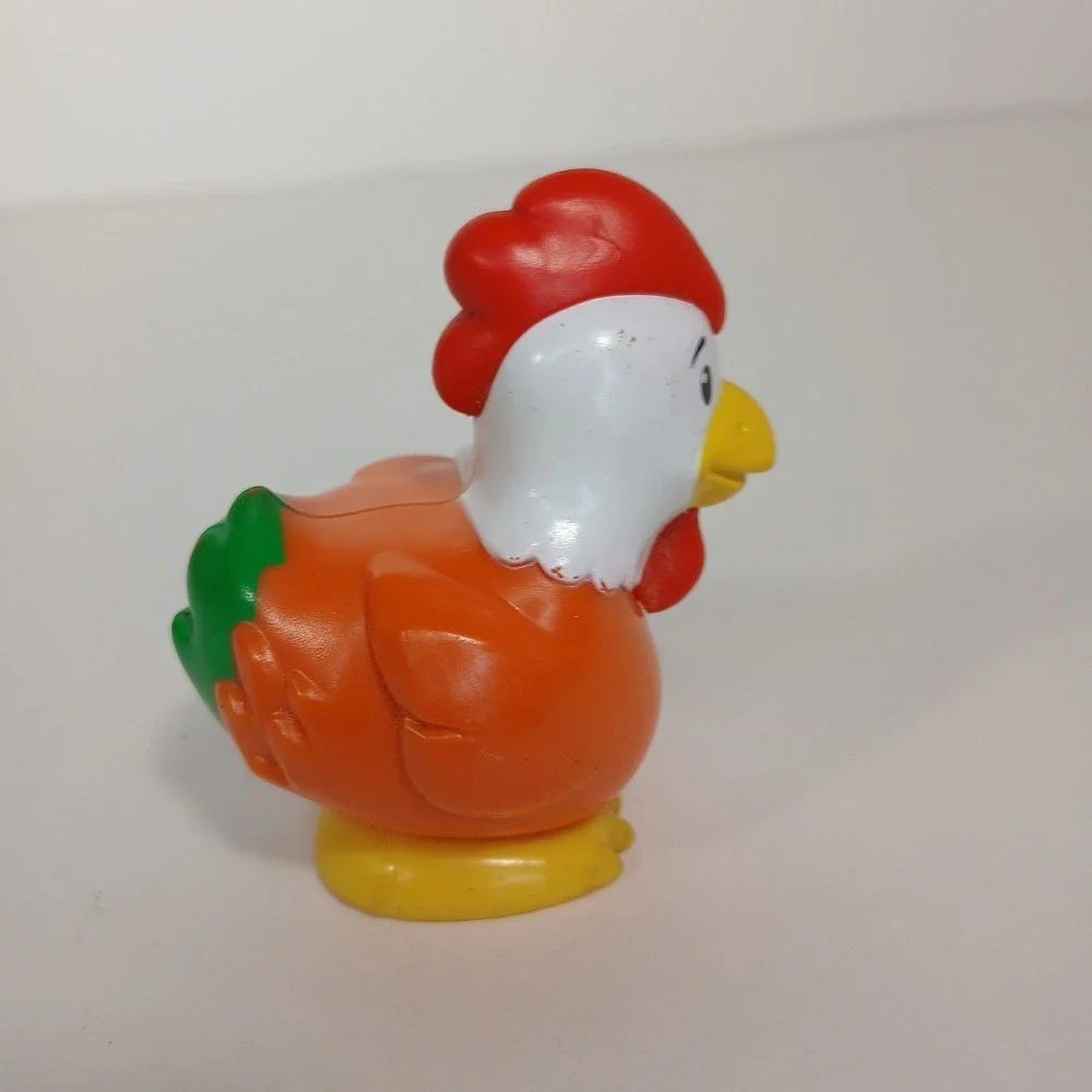 Fisher Price Little People Cow Chicken & Farmer - Farm Animal Lot Of 3
